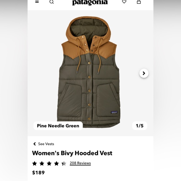 Patagonia Jackets & Blazers - NWOT Patagonia hooded vest green XS